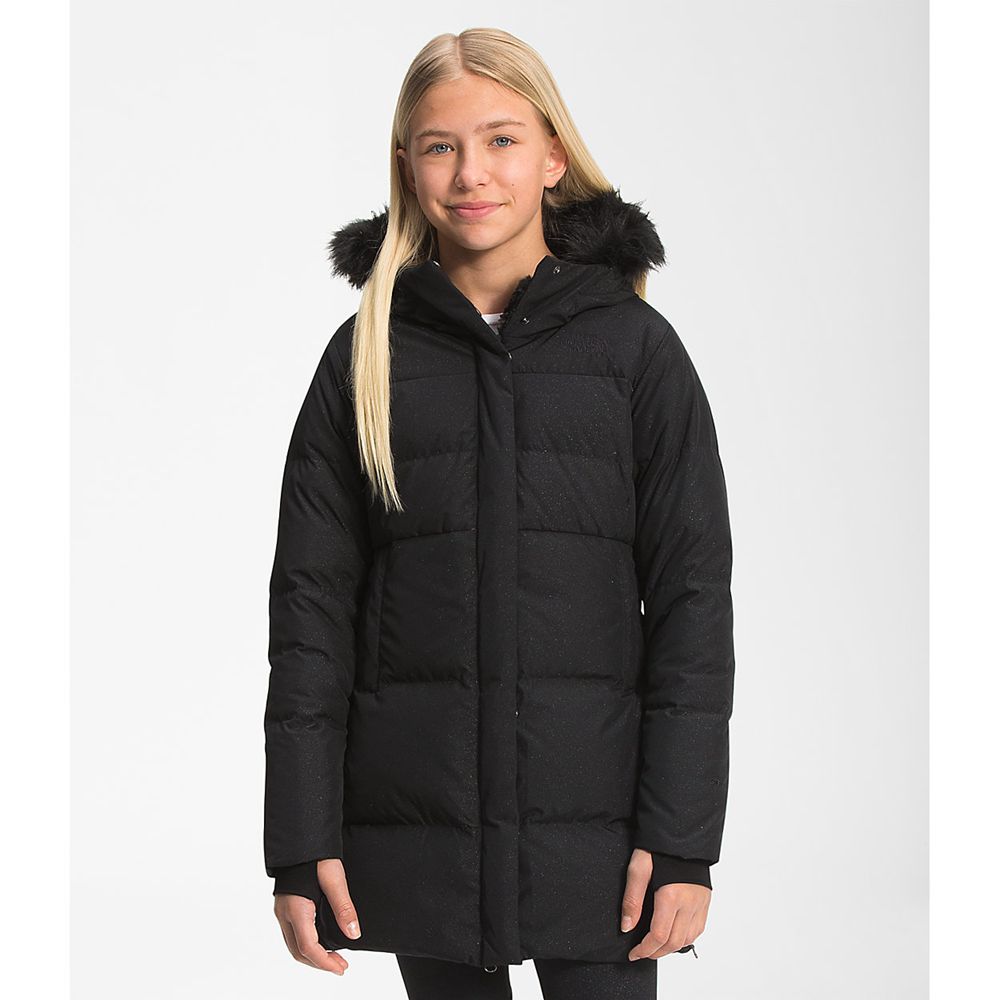 The North Face Parka Girls Australia - The North Face Printed Dealio Fitted Black (HCY-591073)